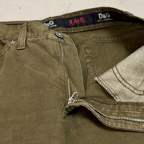 D&G Dolce & Gabbana Army Olive Green Pants sz 28 42 - Picture 8 of 10